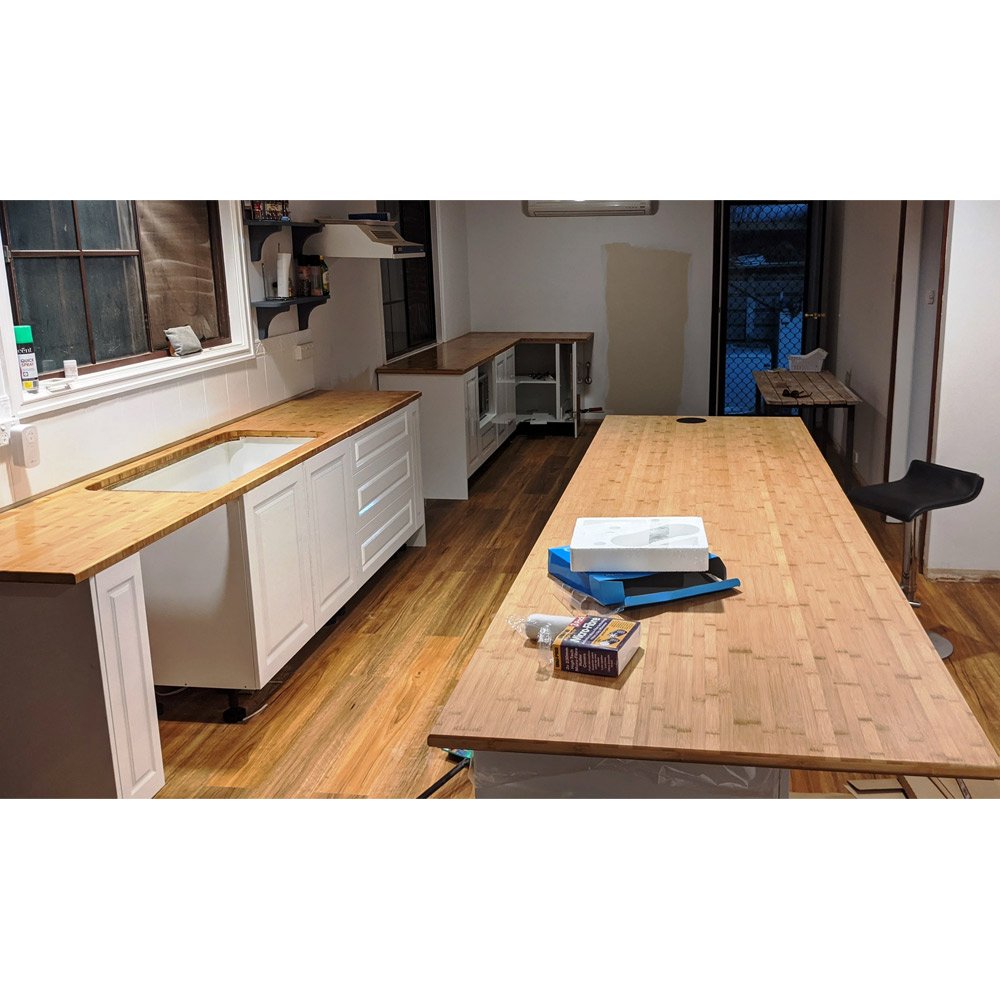 Hand Made Solid Bamboo Benchtops – Big Sizes